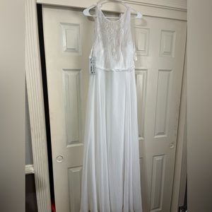 White A6 Azazie Frederica - never been worn, new with tags